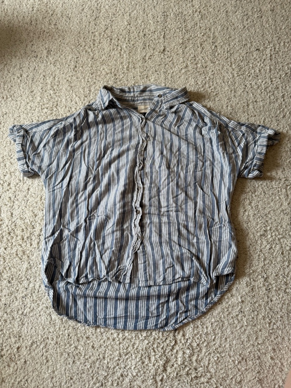 Universal Thread Blue and White Striped Shirt